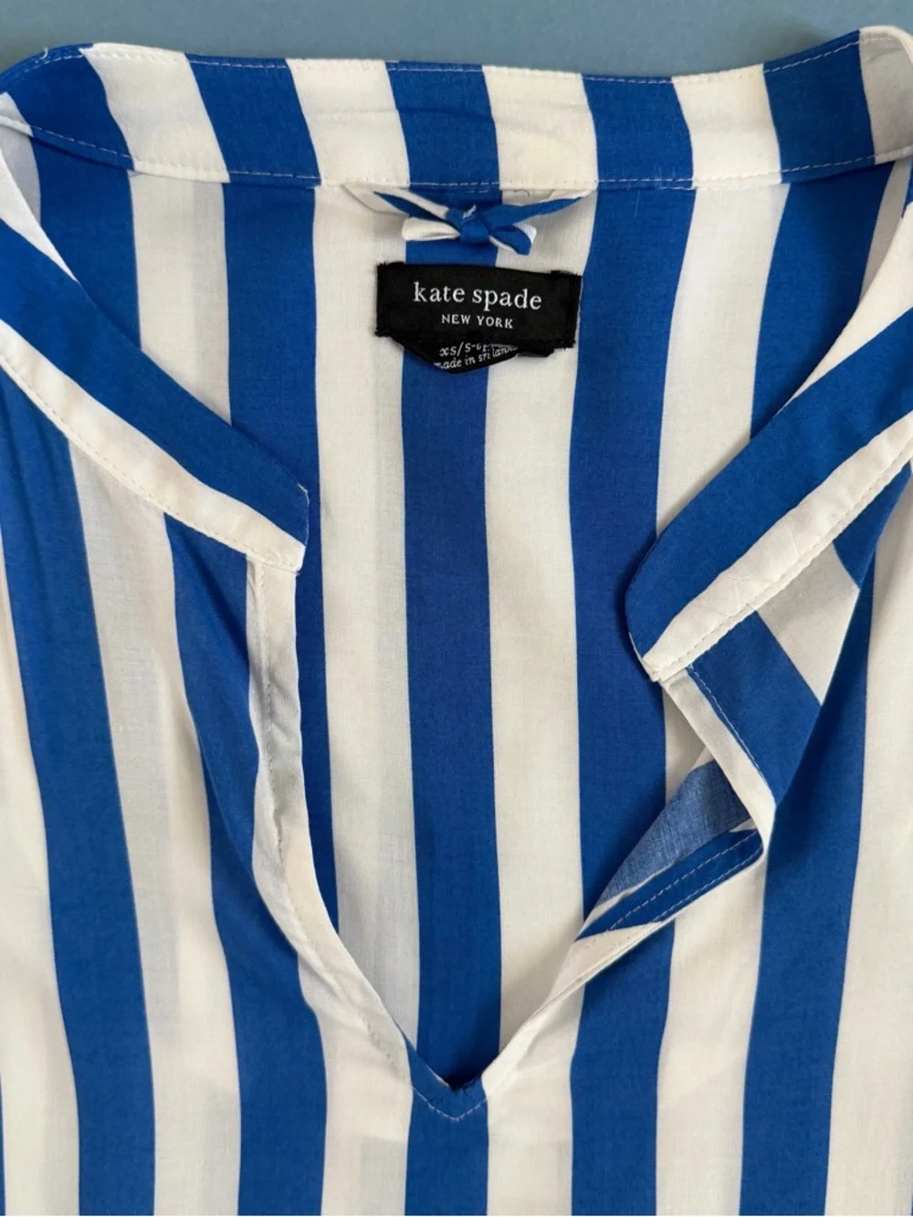 NWT Kate Spade New‎ York Blue White Striped Caftan Resortwear Cover Up